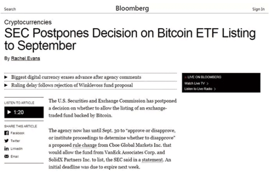 彭博社报道，超过70只美国加密ETF正在等待SEC决定